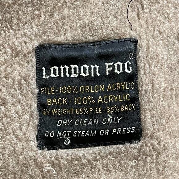 VTG LONDON FOG Faux Fur Lined Belted Hooded Trench Coat in Khaki SZ 10P - Picture 11 of 13